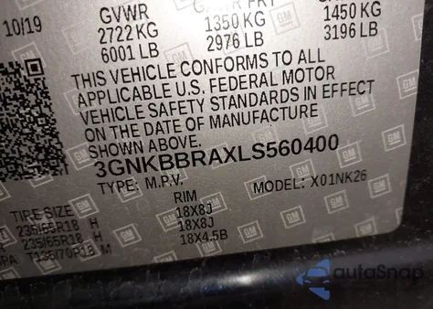 2020 Chevrolet Blazer Fwd 1Lt from USA, damaged, VIN 3GNKBBRAXLS560400